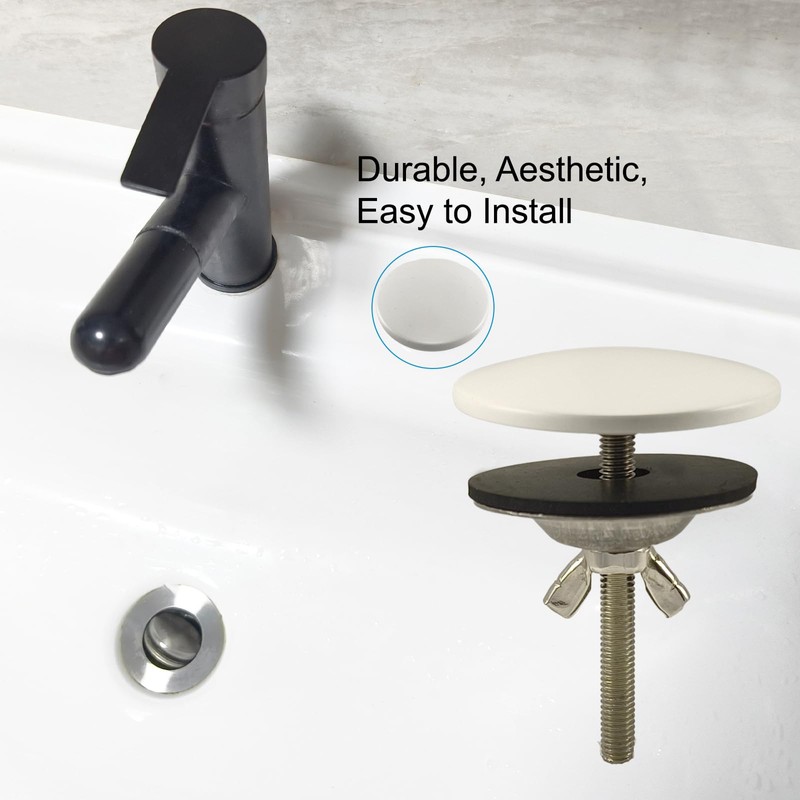 XNTONG - Sink Hole Cover, Sink Overflow Cap, Solid Brass