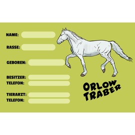Ontrada Wooden Sign 12 x 18 cm Boxing Sign Boxing Orlow Trotter Stable Horse Wood Sign