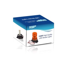 HQRP 360 Degrees 12-100V 30-LED Strobe Light Amber Mini Beacon for Safety Work & Maximum Visibility Truck, Heavy Vehicle, Forklift, Tractor, Golf Cart, Postal Car, Snow Plow etc.