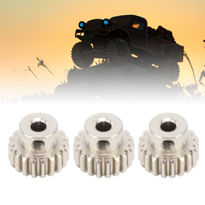 3PCS Metal Motor Gears with Set Screws M0.6 Module 3.175mm