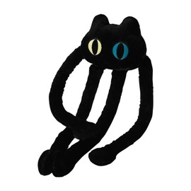 Long Legged Octopus Doll Long Legs and Feet Fine Stitching Plush Long Legs Toy for Men Women Black Cat