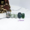 Deep Green Handmade Nail Tips - Short Stiletto / 딥그린