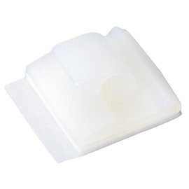 Panduit ACC38-A-C Adhesive Backed Cord Clip, Nylon 6.6, Rubber Adhesive Type, Natural, 0.38" Max Bundle Diameter, 0.38" Height, 1.00" Width, 1.00" Length (Pack of 100)