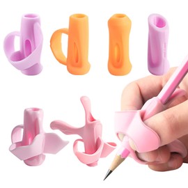 SoeUyd Pack of 6 Children's Pen Holder - Pen Holder Learning Aid Grip Writing Learning Pen Pencil Grips Children Pen Holder Writing Aid Grip Posture Child (Multi-Colour)