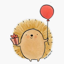 Magnet Happy Birthday Hedgehog Magnet Bumper Sticker Car Magnet Flexible Reuseable Magnetic Vinyl 5"