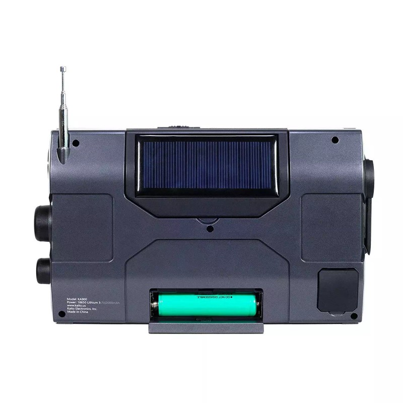 Kaito KA900 Digital Solar Crank NOAA Weather Stereo AM FM
