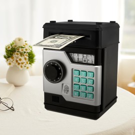 Electronic Piggy Bank Money Box for Kids 3 4 5 6 7 Year Old Fingerprint Password Money Bank ATM Bank Safe Coin Cash Banks Money Saving Box Ages 3-12 Children Birthday