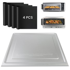 Crumb Tray for Ninja Foodi SP101 SP151 Air Fryer, Replacement Tray with 4 Pack Oven Liners Reusable Replacement Crumb Tray Sturdy and Durable Accessories for Ninja Air Fryer Ovens