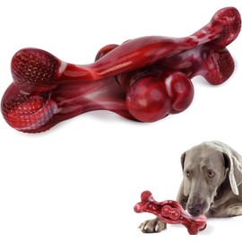 wikiRay Dog Chew Toy for Aggressive Chewers - Durable Nylon Dog Bone chew Toy Interactive Tough & Drumstick Bone for Large, Medium, and Small Dogs - Interactive Fun (Beef up to 22 kg)