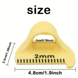 Sewing Finger Ruler for Even Stitches, Template for Sewing, Mini Sewing Measuring Gauge, DIY Stitching Guide Tool for Seam Finishing, Quilting & Sewing Aids (Beige 3pcs)