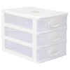 Mini 3 Tier Storage Unit with Drawers. Tabletop Storage Tower.