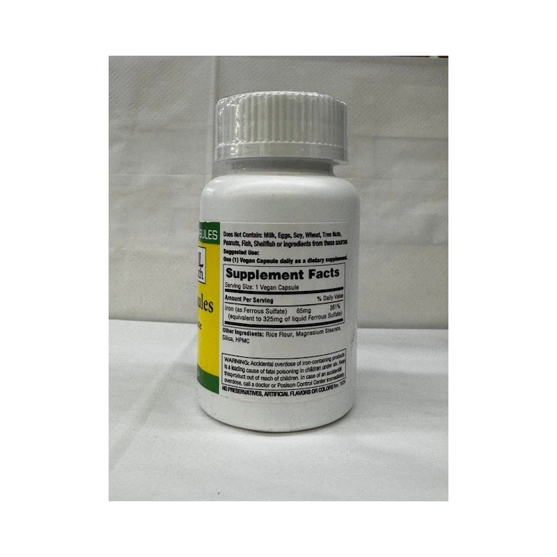 NAT-RUL HEALTH IRON CAPSULES (325MG)