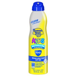 Banana Boat Ultra Mist Kids MAX Protect & Play Brpad Spectrum Sun Care Sunscreen Spray - SPF 100, 6 Ounce
