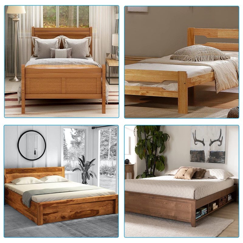 Biaungdo 2 Pcs Bed Frame Bed Post Double Hook Slot