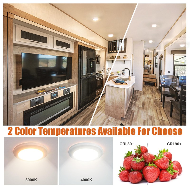 Facon 5Packs12V LED RV Interior Lights with Smart Touch Switch