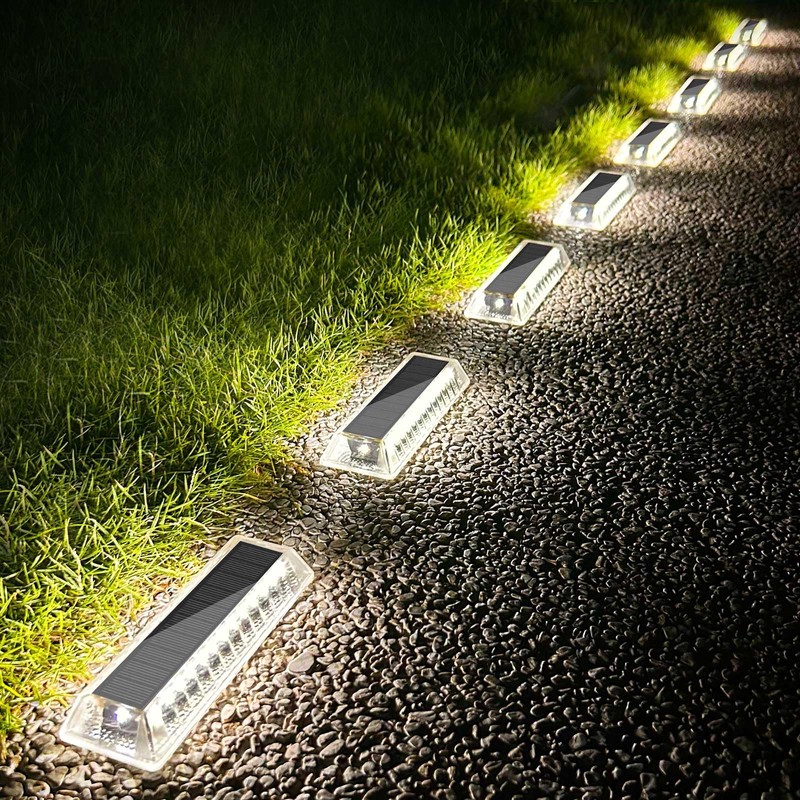 Lacasa Solar Deck Lights, Solar Light Outdoor Waterproof IP68, 8