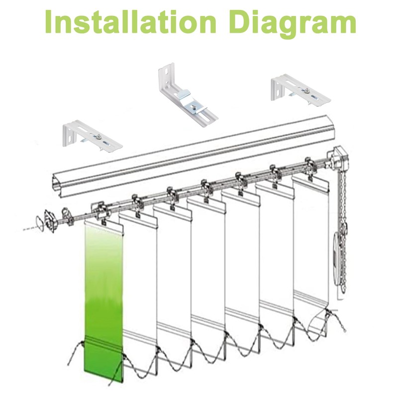 UFURMATE Vertical Blind Bracket, 6 Pcs 4.2 Inch Length Metal
