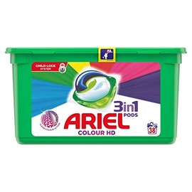 Ariel 3 in 1 Pods Colour Washing Tablets, 38 Washes by Ariel