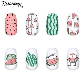 Rolabling Nail Stamping Plate Summer Theme Cute Stamp Plate for Nail Art Stamping Image Template Manicure Stencil DIY Tools (SU001)