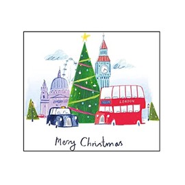 8 Charity Christmas Cards with Envelopes - Merry Christmas London