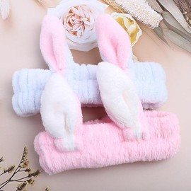 Cute 3D rabbit face wash headband / 귀여운 입체토끼 세안밴드