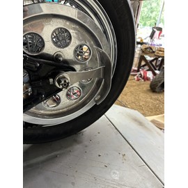 EACCESSORIES EA Rolled License Plate Relocation Holder Bracket for Harley-Davidson Breakout 2012-2025 - Rear Axle Tag Mount - Lightweight, Highly Durable, Rustproof (3/4-inch Hole)