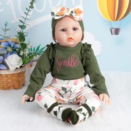 Reborn Baby Doll Clothes 20 Inch Girl 4pcs for 17-20 Inch Silicone Baby Doll Clothes Accessories Sets
