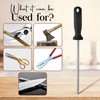 Alpine Cuisine Tempered Steel Knife Sharpener 8 Inch with Ergonomic