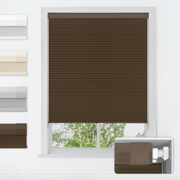LazBlinds LazBlinds No Tools No Drill Cordless Cellular Shades, Blackout