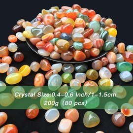 Polished Stone Set - 7 pcs (1 inch) Tumbled Stones and Crystals Bulk for Healing, Reiki, Meditation, Witchcraft and Home Decor (1 inch (7 pcs))