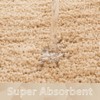 Seavish Luxury Beige Bath Rug 23.6" Shaggy Round Bathroom Rug