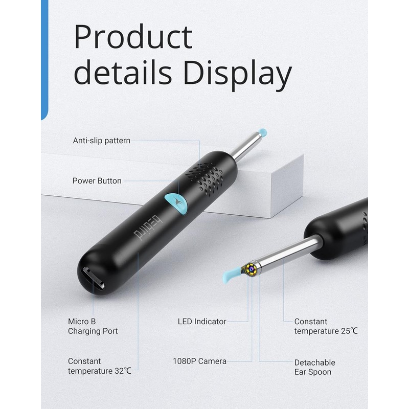 BEBIRD Wax Removal Tool: R1 Upgraded Ear Canal Cleaner with