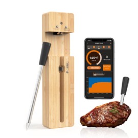 Newise Smart Wireless Meat Thermometer, Bluetooth Food Thermometer for Grill, Remote Tracking and Accurate Temperature with APP Alerts, Perfect Gifts for Men, BBQ Lovers, Smoker