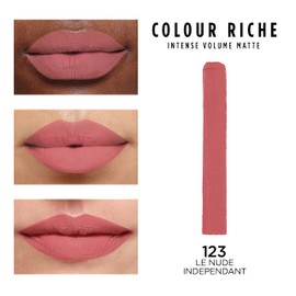 L’Oréal Paris Colour Riche Intense Volume Matte Lipstick, Lip Color Infused with Hyaluronic Acid for up to 16hr All Day Comfort, Le Nude Independant, 0.06 Oz