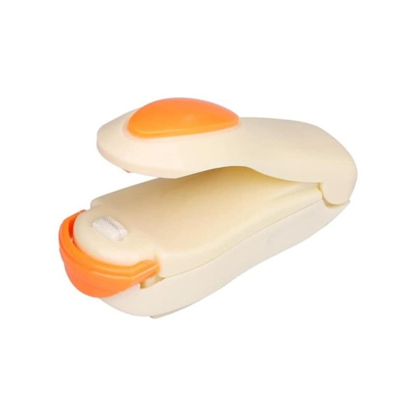 MiawPay Mini Bag Sealer Handheld Heat Vacuum Sealers Bag Resealer Sealer, Mini Sealing Machine for Chip Bags, Food Saver Storage Bags, Snack, Cereal Bags and Thick Plastic Bags (Orange)