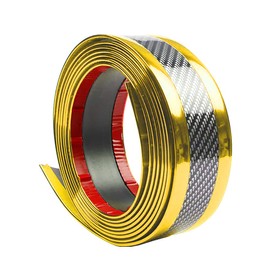 ETOPARS Car Door Sill Protector Strips Carbon Fiber Gold Auto Bumper Guard Scratch Protection Sticker Trim Threshold Anti Scratch 2.5m*7cm