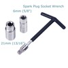 WINTOWIN Spark Plug Socket Wrench T-Handle, Universal Spark Plug Wrench