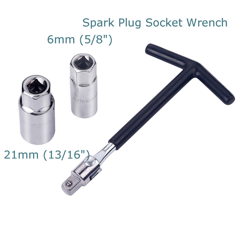 WINTOWIN Spark Plug Socket Wrench T-Handle, Universal Spark Plug Wrench
