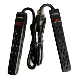 6 Outlet Surge Protector Twin Pack