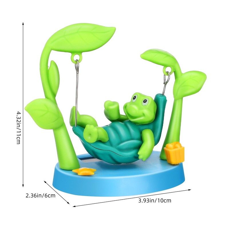 NUOBESTY Solar Powered Swinging Turtle, Plastic Dashboard Ornament Cute Cartoon