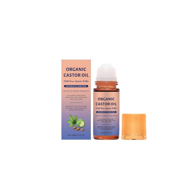 Castor Oil Rose Quartz Roller Ball – Frankincense & Cold-Pressed