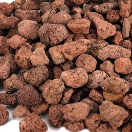 10 Pounds Red Lava Rocks for Fire Pits, Fireplaces, Perfect for Gas Log Sets, Gas Grills, Landscape Design, 0.8-1.2 Inch, Suitable for Both Indoor and Outdoor Applications, Stylish and Long-Lasting