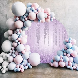 Leyiyi 6x6ft Purple Glittering Round Backdrop Deluxe Shiny Tassels Sequin Circle Backdrop Cover Violets Wedding Girls Children Baby Adult Birthday Baby Shower Bachelorette Party Banner Photo Props