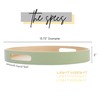 HABITAAS Spun Bamboo Round Serving Tray, Sage, 13.75 Inches