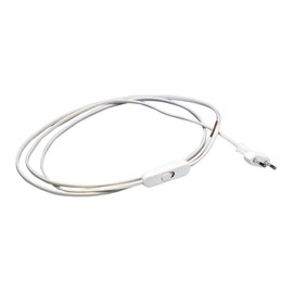 Flat Cable + Input + Plug 2m White - The ideal cable for secure and efficient connections, the flat and long design prevents tangling and keeps your space tidy and organized.