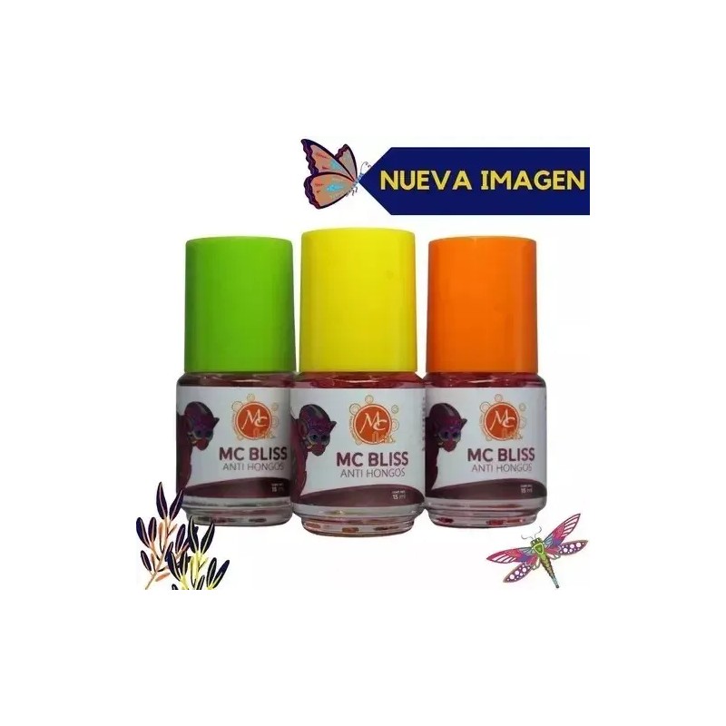Pack Mayoreo Antihongos Bliss Esmalte Uñas Nails Rojo