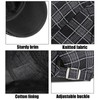 Rayson Flat Cap Men's Beret Cap Checked Adjustable Beret Hat