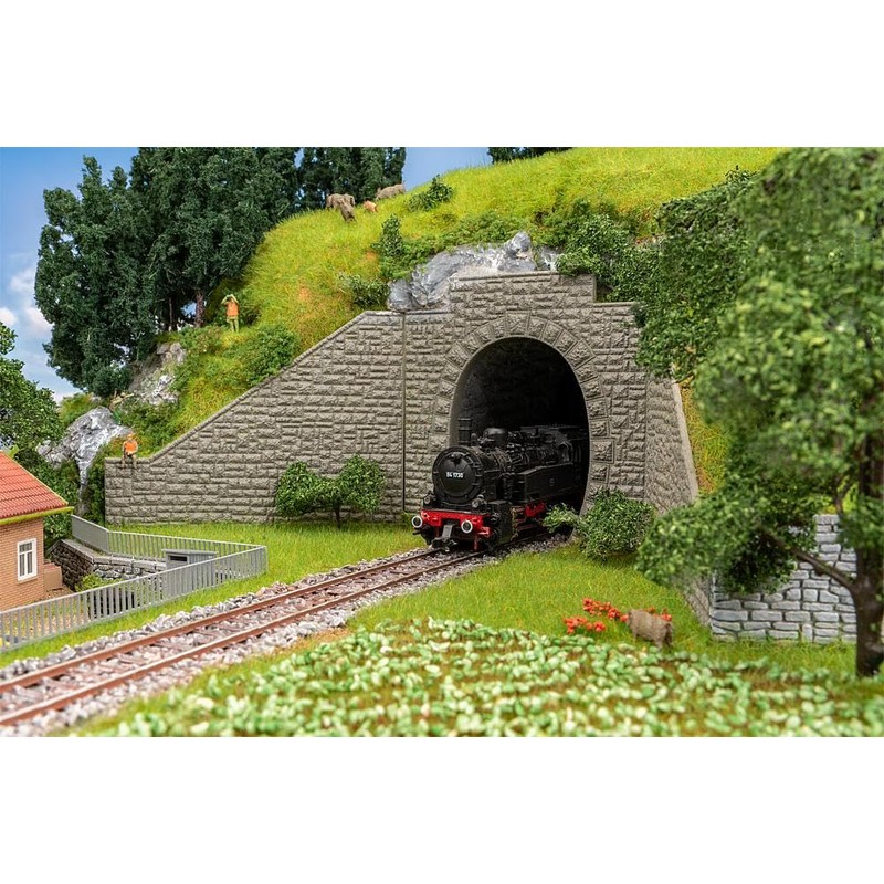 FALLER 120576 H0 2 Tunnel Portals, Single Track Gauge H0