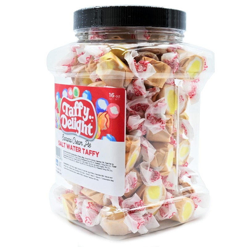 Taffy Delight Salt Water Taffy (16oz, Banana Cream Pie)