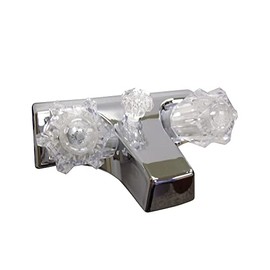 LaSalle Bristol 20351207 Utopia Chrome Finish 4" Plastic Tub and Shower Diverter with Clear Handles